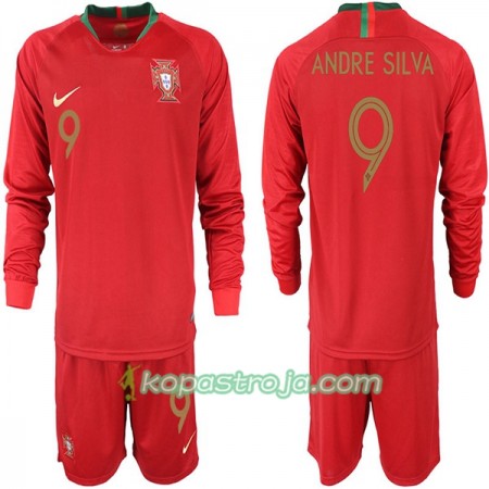 Billiga Fotbollströjor Portugal ANDRE SILVA 9 Barn VM 2018 Hemma tröja Långärmad